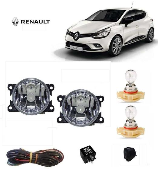 Imagem de Farol Auxiliar Renault Clio 2015 Arteb Com Lamp H16 Kit