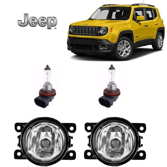 Imagem de Farol Auxiliar Renegade 2019 Com Lâmpada H11 Par