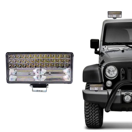 Imagem de FAROL AUXILIAR RETANGULAR DE LED 7" 252W SPOT E FLOOD 6000k