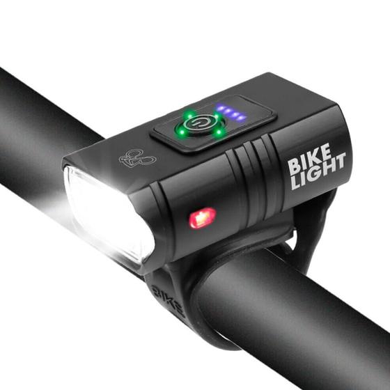 Imagem de Farol Bike 2 LEDs T6 Recarregável USB - 6000 Lumens
