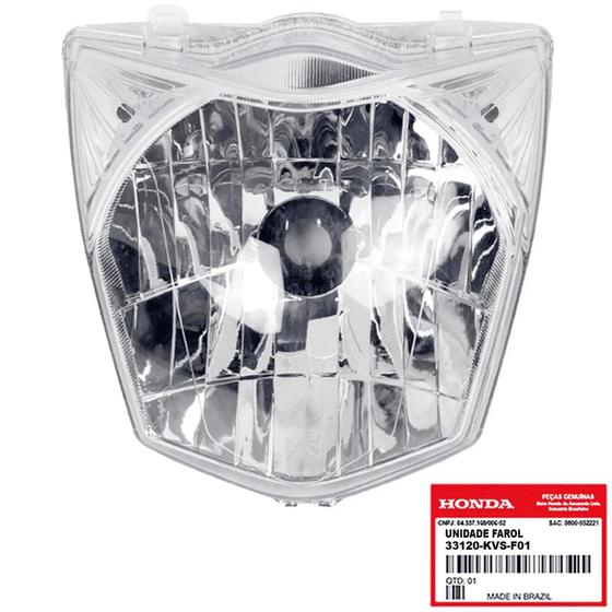 Imagem de Farol Bloco Óptico Cg 160 2016 2017 2018 2019 2020 2021 Original Honda 33120kvsf01 Não disponível