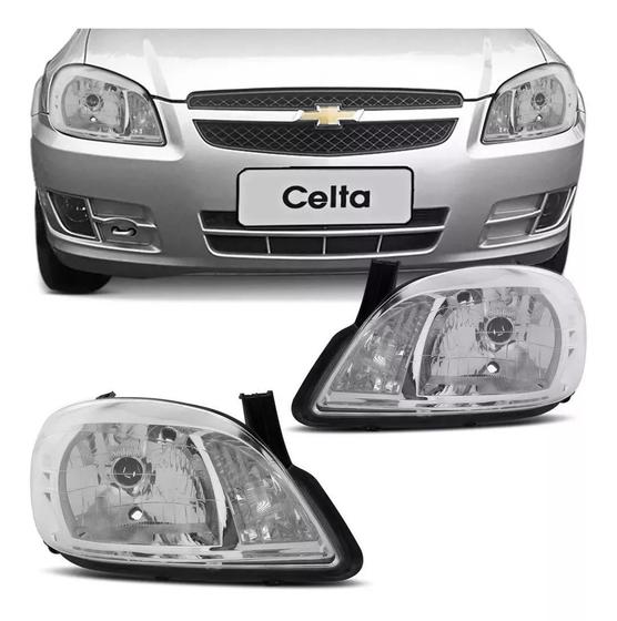 Imagem de Farol Celta Prisma 2006 2007 2008 2009 2010 2011 12 Cromado