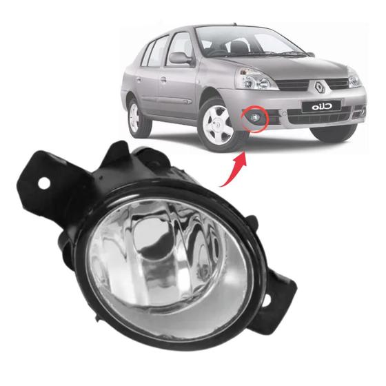 Imagem de Farol Clio 2003 a 2014 Lado direito Milha Neblina H11 Vidro