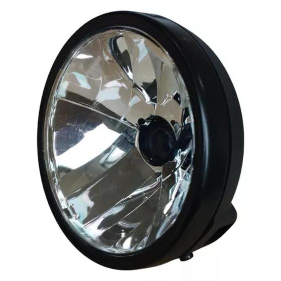 Imagem de Farol Com Carcaça Yamaha Ybr 125 Factor 2009 A 2023 Aro Preto Reforçado