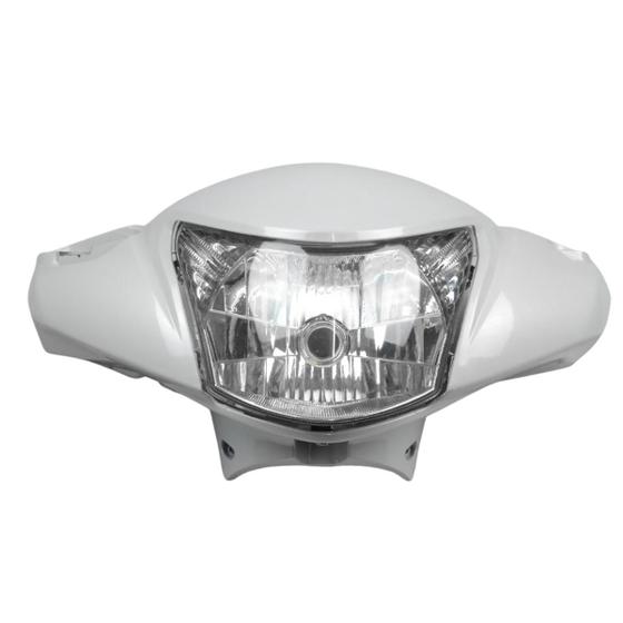 Imagem de Farol Completo Com Carenagens Biz 125 EX 2016 Branco Perolizado Foco Sportive Material Leve e Resistente