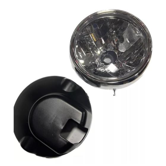 Imagem de Farol Completo Moto EN 125 Yes - EN 125 Yes SE Aro Cromado/Metal