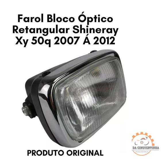 Imagem de Farol completo Shineray Smart Xy 50 com Lâmpada Serve em Todos os Modelos de 2007 até 2012 peça nova