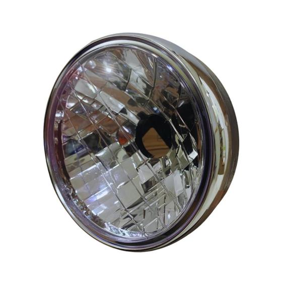 Imagem de Farol Completo Titan KS/ES/FAN 125 2012 Em Diante Aro Cromado De Aço Motocicletas