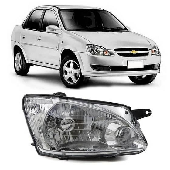 Farol corsa classic sedan 2010 em diante ld usa lâmpada h4 Menor preço em Farol corsa classic sedan 2010 em diante ld usa lâmpada h4