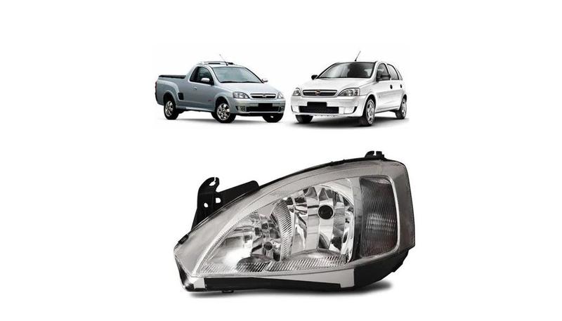 Imagem de Farol corsa g2 2003 a 2012 masc cr pisca lente estriada  le