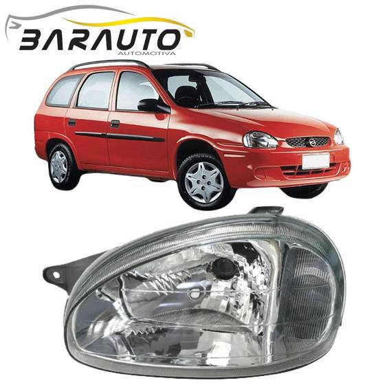 Imagem de Farol corsa wagon 1994 a 2002 cromado esquerdo term