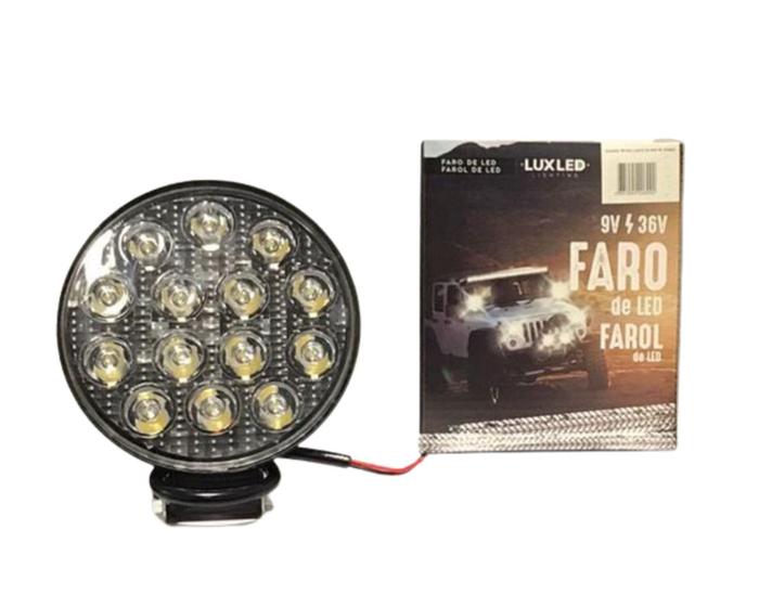 Imagem de Farol de milha 14 leds 42w redondo luxled