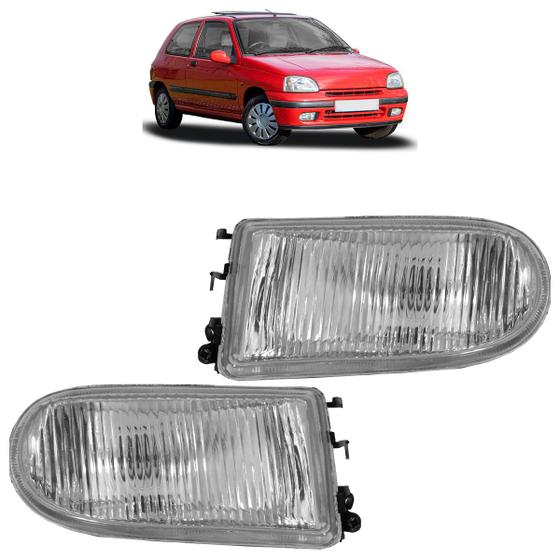 Imagem de Farol De Milha Auxiliar Clio Scénic Megane Laguna R19 1996 A 1999 Estriada Vidro Carcaça Preto