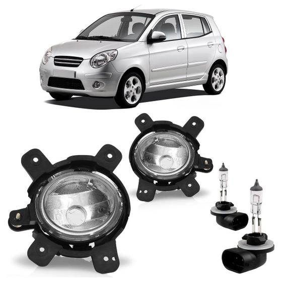 Imagem de Farol de Milha Auxiliar Picanto 2009 A 2011 Neblina + Lâmpada Halógena H27