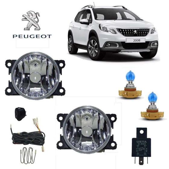 Imagem de Farol de Milha  Peugeot 2008 15a19 H16 Branca Kit