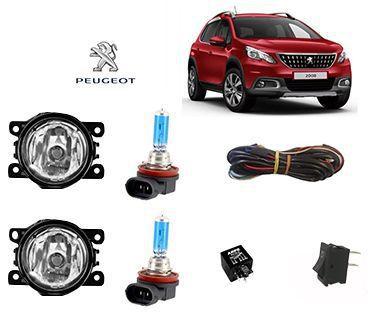 Imagem de Farol de Milha Peugeot 2008 2017 Com Lamp Super Branca Kit