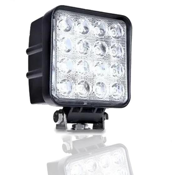 Farol De Milha Quadrado Led 48w 12v 24v Caminhão Reforçado - FX ...