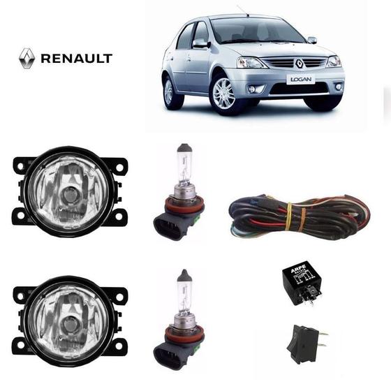 Imagem de Farol de Milha Renault Logan 2009 Com Lamp Super Branca Par