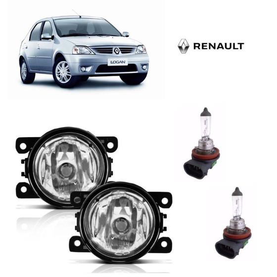 Imagem de Farol de Neblina Renault Logan 2010 Com Lâmpada H11 Par