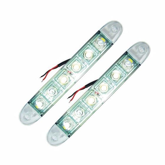 Imagem de Farol de Rodagem Led Auxiliar 6 Leds Drl Daylight Diurna - Par