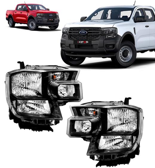 Imagem de Farol Dianteiro Ford Ranger 2024 sem led