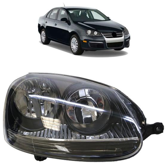 Imagem de Farol Dianteiro Jetta 2007 A 2010 Máscara Negra