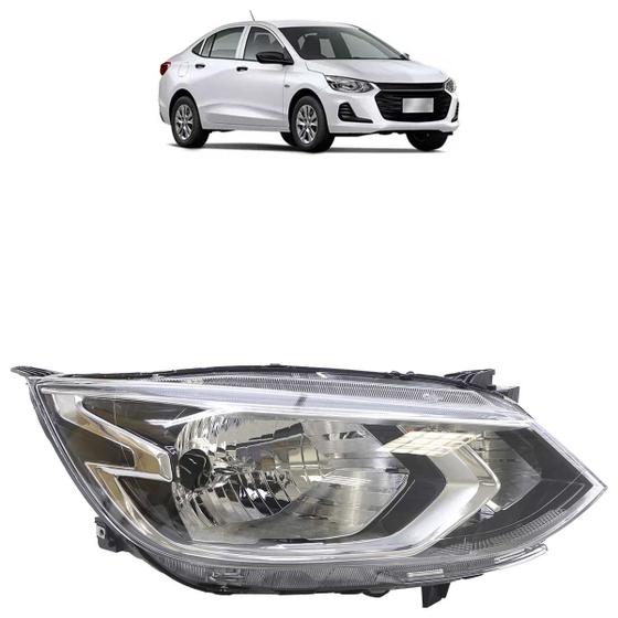 Imagem de Farol Dianteiro Onix 2020 A 2024 Máscara Cromada