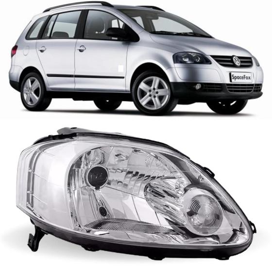 Imagem de Farol direito spacefox 2003 04 05 06 07 08 2009 cromado