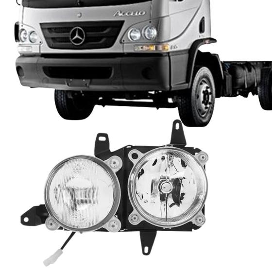 Imagem de Farol Duplo LE MB Acello 2003 ate 2007 Regulagem Manual H1 H7 9798200161