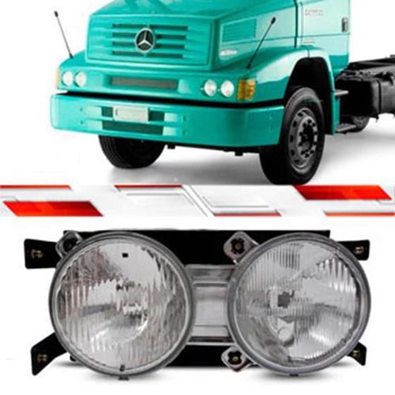 Farol duplo le mercedes 1620 lk2638 ls1938 710 712 715 812 8142000 em diante com suporteh1/h Menor preço em Farol duplo le mercedes 1620 lk2638 ls1938 710 712 715 812 8142000 em diante com suporteh1/h
