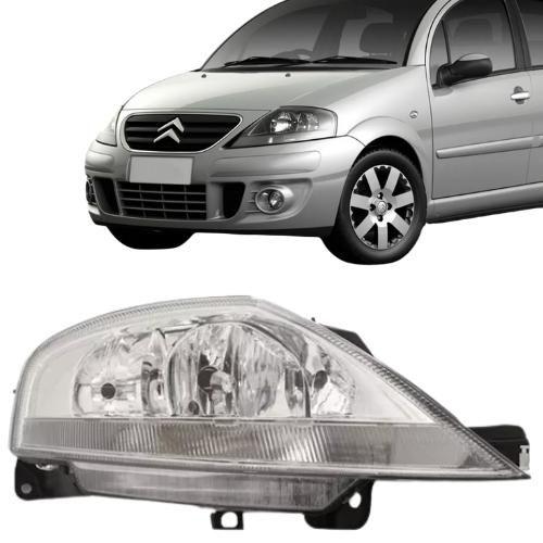 Imagem de Farol esquerdo citroen c3 03 04 05 06 07 08 09 10 cromada