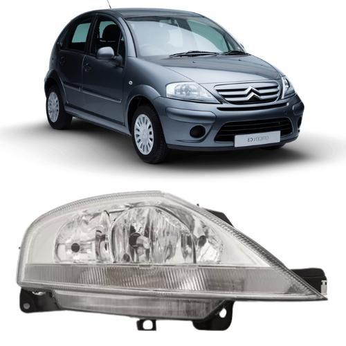 Imagem de Farol esquerdo citroen c3 03 04 05 06 07 08 09 2010 cromado