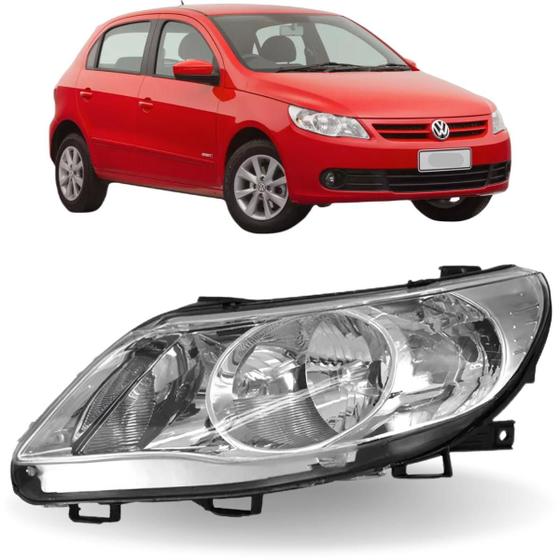 Imagem de Farol esquerdo gol g5 2008 09 10 11 12 2013 másc.cromada fd