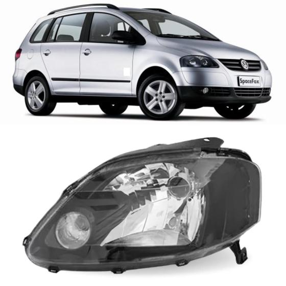 Imagem de Farol esquerdo spacefox 2003 04 05 06 07 08 09 mascara negra