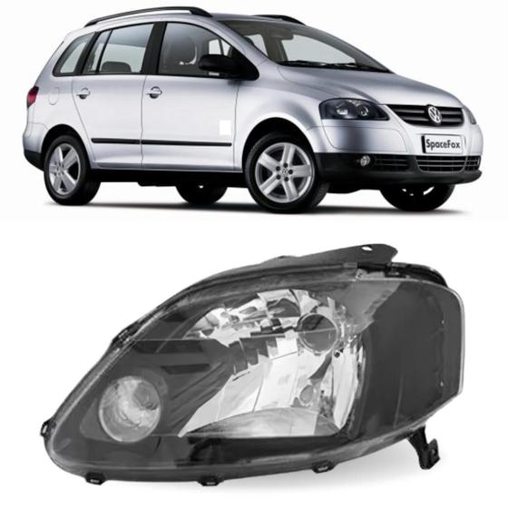 Imagem de Farol esquerdo spacefox 2003 04 05 06 07 08 09 mascara negra