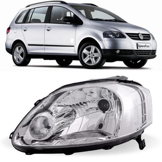 Imagem de Farol esquerdo spacefox 2003 04 05 06 07 08 2009 cromado