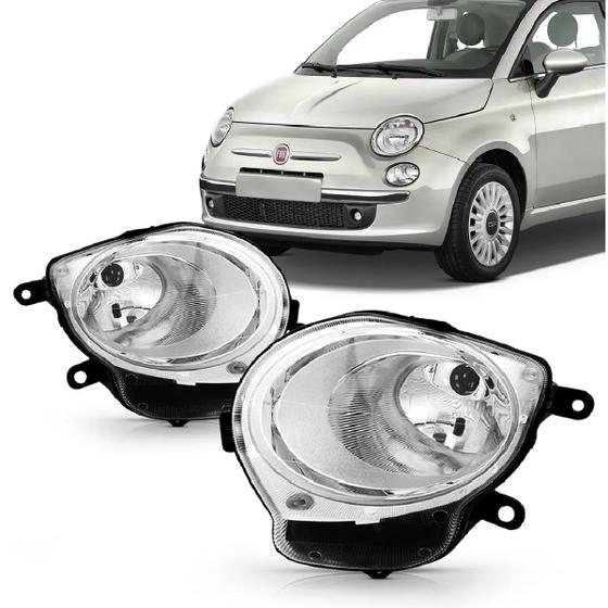 Imagem de Farol Fiat 500 Inferior Alto 2008 2009 2010 2011 2012 2013 Depo