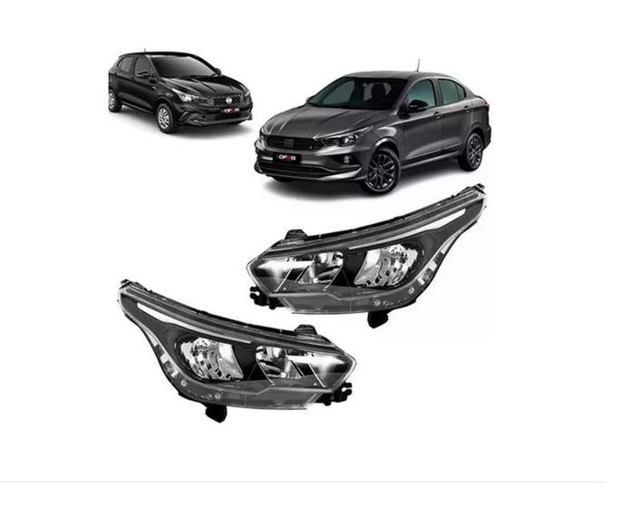 Imagem de Farol Fiat Argo Cronos 2018 2019 2020 2021 2022 2023 Sem Led Esquerdo
