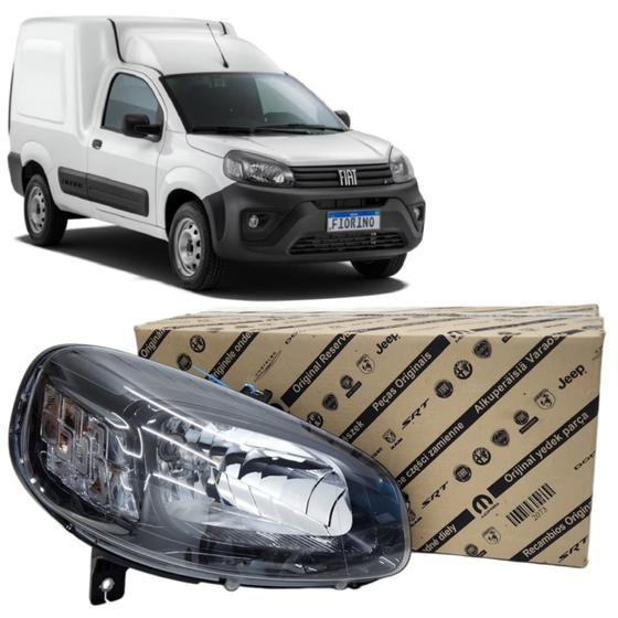 Imagem de Farol Fiat Nova Fiorino 2022 2023 2024 Mascara Negra Lado Direito Original