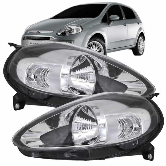 Imagem de Farol Fiat Punto Máscara Cromada 2012 A 2017