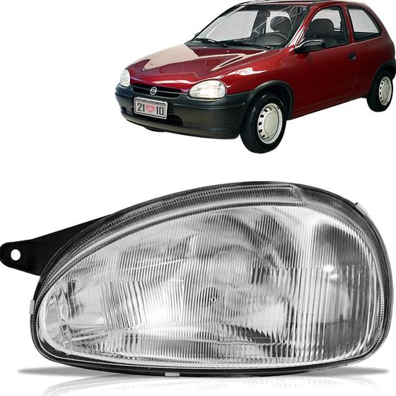 Imagem de Farol Foco Simples Acrilico Raiada Cristal Corsa 94 a 03 Le