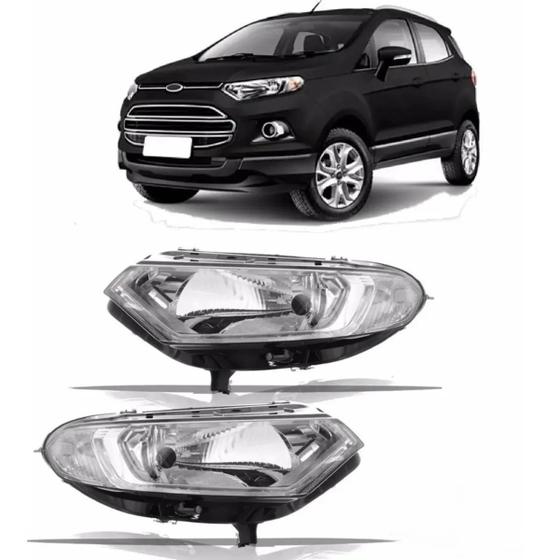 Imagem de Farol Ford Ecosport 2013 2014 2015 2016 Led Cromado