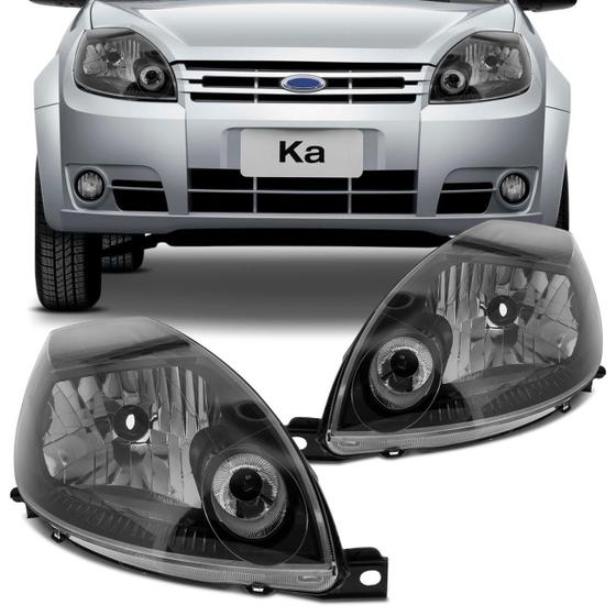 Farol Ford Ka 2008 2009 2010 2011 2012 2013 Mascara Negra Foco Simples Menor preço em Farol Ford Ka 2008 2009 2010 2011 2012 2013 Mascara Negra Foco Simples