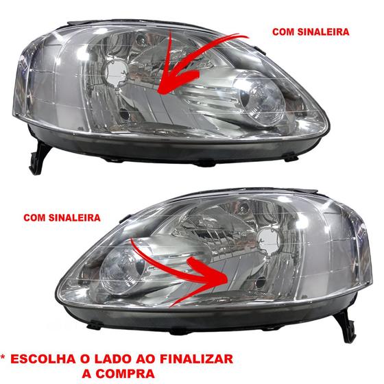 Imagem de Farol Fox/Crossfox/Spacefox 2004 2005 2006 2007 2008 2009 Foco Simples Máscara Cromada ARTEB ESCOLHA O LADO