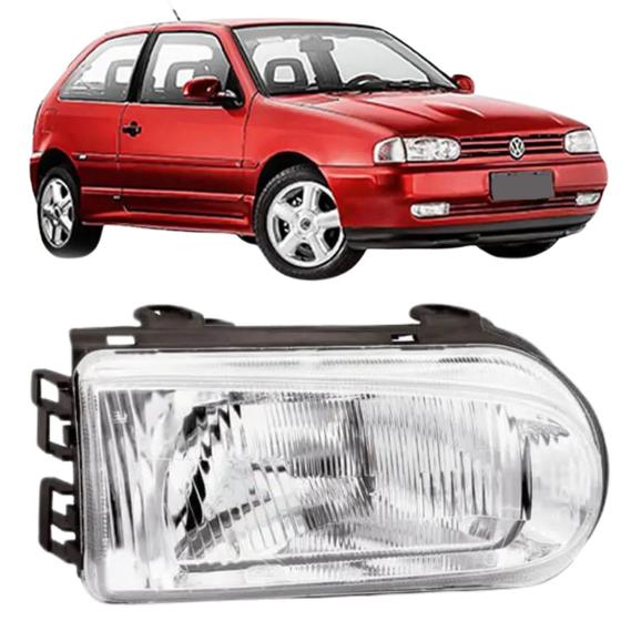 Farol gol parati saveiro g2 1995 até 2003 ld lente de vidro Menor preço em Farol gol parati saveiro g2 1995 até 2003 ld lente de vidro