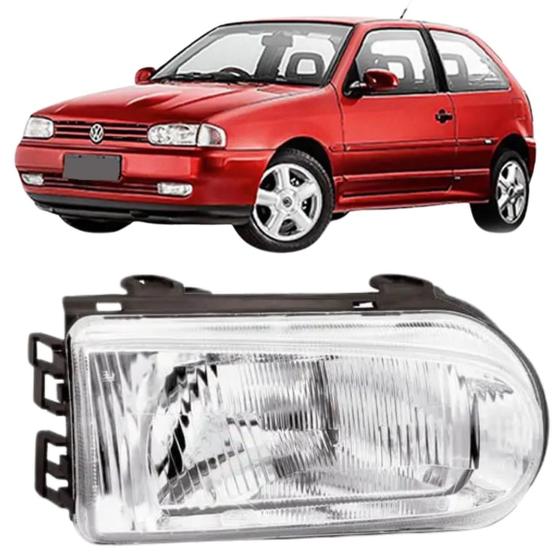 Farol gol parati saveiro g2 1995 até 2003 le lente de vidro Menor preço em Farol gol parati saveiro g2 1995 até 2003 le lente de vidro