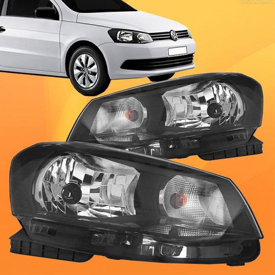 Farol Gol Voyage Saveiro G6 13/16 Mascara Negra Simples - JCV - Farol ...