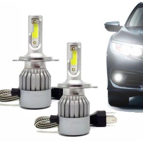 Imagem de Farol H1 C6 Par de Lâmpada Automotiva Carro Kit Super Led