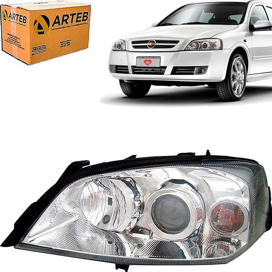 Farol H7 H1 Arteb Astra 03 A 12 Com Motor De Regulagem Le - Farol ...