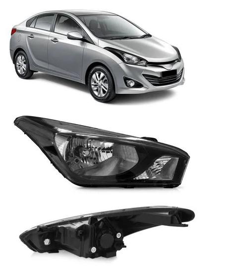 Imagem de Farol hb20x 2012 a 2016 hb20 hatch sedan mascara negra ld